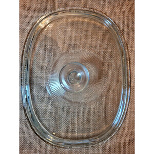 Pyrex Oval Clear Glass Replacement Lid Original 10 Inches‎ x7.5 Inches DC15C